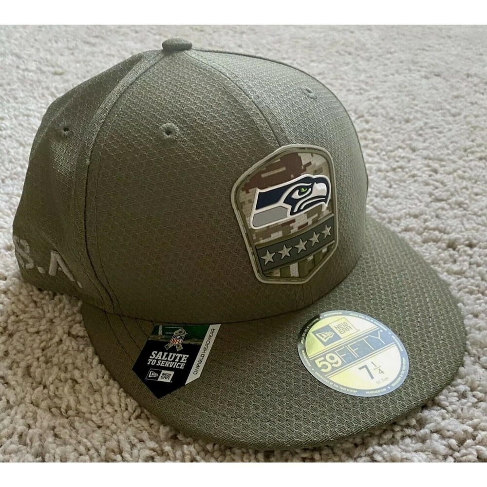 New Era Seattle Seahawks Salute To Service 59Fifty Fitted Hat (7 1/4)